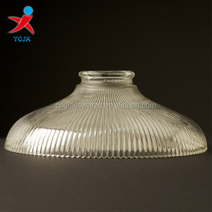 Holophane-lámpara colgante de cristal acanalado <span class=keywords><strong>industrial</strong></span>, pantalla de luz, gran oferta
