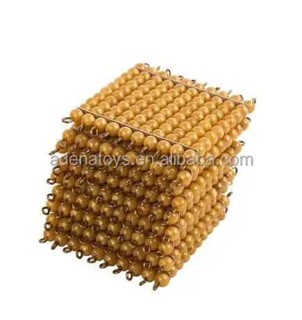 montessori beads-9 Golden Bead Hundred Squares C155