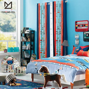 Commercio all'ingrosso Della Cina della rappezzatura di stile del fumetto stampato tenda <span class=keywords><strong>per</strong></span> i <span class=keywords><strong>bambini</strong></span> camera da letto - Product Image 3