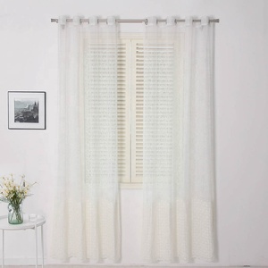 Écrans de bande brodés nid d'oiseau en Tulle <span class=keywords><strong>blanc</strong></span>, pour fenêtres, rideaux transparents, panneaux pour salon et chambre à coucher - Product Image 3