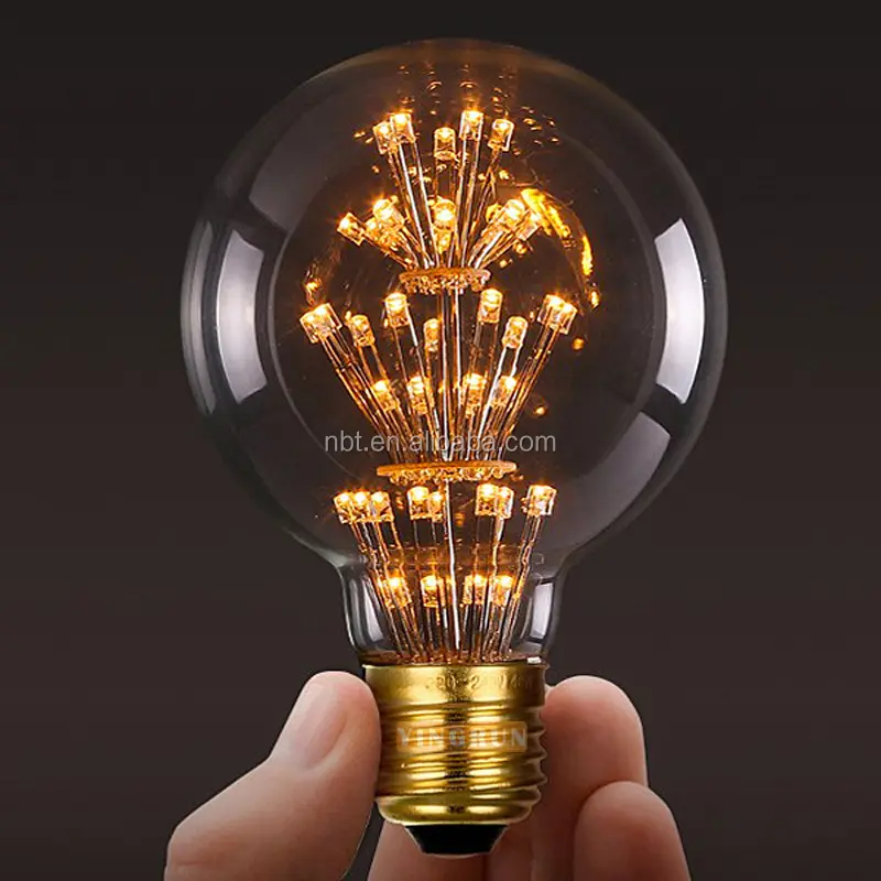 2019 nouveau produit G95 Feux D'artifice LED Lumière E27 Vintage Edison Ampoule lampe