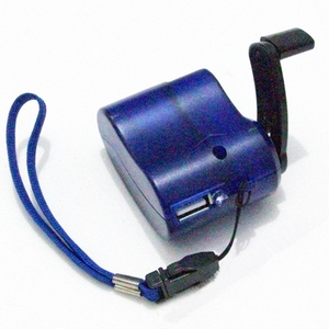 เครื่องชาร์จ USB แบบมือหมุน ไดนาโม สำหรับกรณีฉุกเฉิน สีฟ้า เขียว ดำ - Product Image 2
