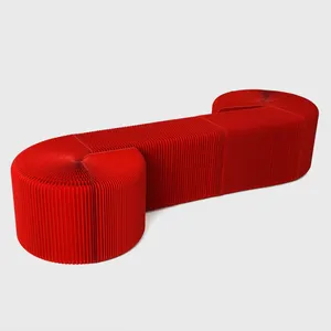 Sofa Harmonika Tangan Lipat Gaya Santai, Sofa Harmonika Tangan Merenggang Tampilan Sofa