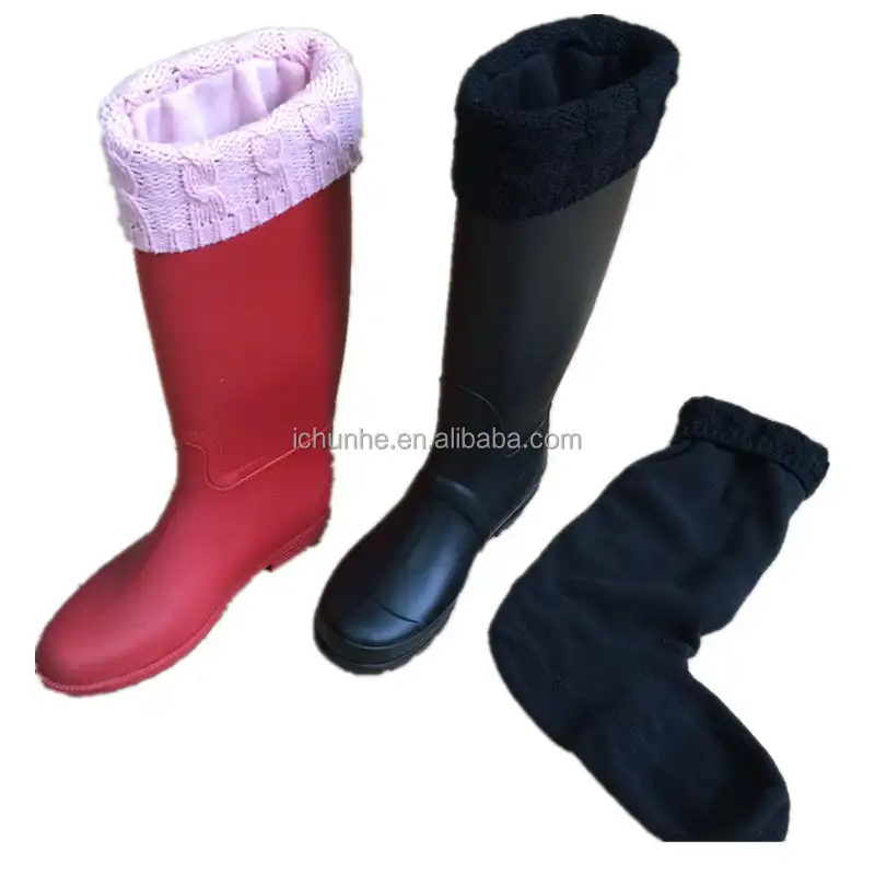 Mode erwachsene Gestrickte Welly boot Socken für frauen männer gummi boot liner socken fabrik regen boot liner