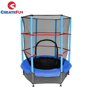 Mini trampoline CreateFun de 55 pouces avec cadre en acier et PVC, souple et sûr pour les enfants, intérieur/extérieur, 140 sauts de <span class=keywords><strong>fitness</strong></span> - Product Image 5