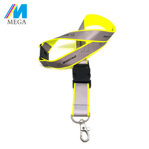 Tùy chỉnh thời trang cao cấp hãng hàng không phản chiếu Dây đeo bên trong chiều rộng 2.5cm hai lớp dây buộc rPet Chất liệu dây buộc với khóa - Product Image 6