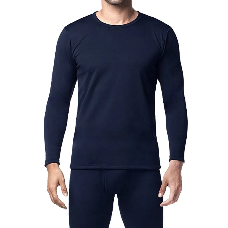 Mens Thermals Base Layer Set 2pc Thin Wicking Crew Neck Long Johns