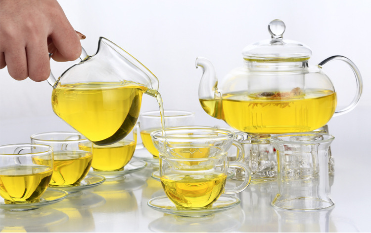Eco-friendly transparent coffee pot heat resistant glass teapot