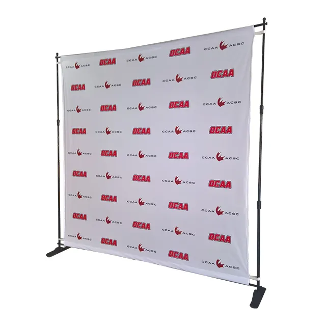 Soporte de Banner ajustable de un solo lado, sin herramientas, para publicidad, promoción de fondo de tela de gran formato