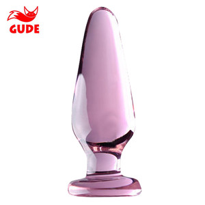 Erwachsenen-Sharing-Kristallpenis Vaginaler Rosa Transparenter Glas-<span class=keywords><strong>Dildo</strong></span> Analplug Butt <span class=keywords><strong>Plug</strong></span> - Product Image 2