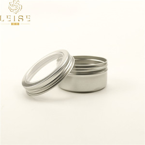 10 Gam Nhôm Jar 10Ml-300Ml Kim Loại Nhỏ Tin Vòng Hộp Container Lon Với PVC Rõ Ràng Cửa Sổ Trượt Nắp Nhôm Cà Phê Nồi - Product Image 6