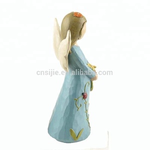 Tenant <span class=keywords><strong>des</strong></span> <span class=keywords><strong>fleurs</strong></span> Fille figurine Polyresin Ange Statues pour LA MAISON CADEAUX - Product Image 2