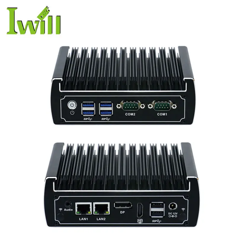 Fanless कंप्यूटर कोर i3 7100u कोर i5 के लिए 7200U मिनी कंप्यूटर डिजिटल साइनेज और कियोस्क