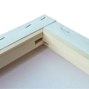 Anpassen Fabrik preis 30*40cm 380g leere Baumwolle gestreckte Leinwand mit 2,5*2,5 cm Kiefernholz Bar