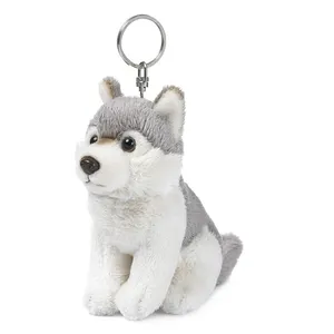 Wholesale animal stuffed plush wolf keychain toys