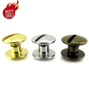 Tùy Chỉnh Brass Cuốn Sách Ràng Buộc Vít Bài Chất Kết Dính, Nhôm Nam Nữ Chicago Vít