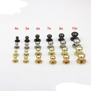 4mm-10mm Brass Screwback <strong>Button</strong> <strong>Stud</strong> for Leather - Product Image 1