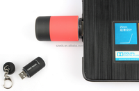 Porte-clés Portable avec impression de Logo, torche de poche Rechargeable par USB, Mini lampe de poche