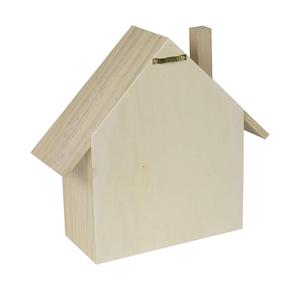Estante de pared con forma de casa de <span class=keywords><strong>madera</strong></span> rústica para decoración del hogar - Product Image 2