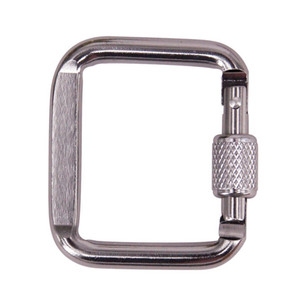 HXY-<span class=keywords><strong>Mousqueton</strong></span> en métal aluminium léger de 2 pouces, 5cm, pivotant noir, <span class=keywords><strong>autobloquant</strong></span>, en forme de carré pour porte-clés d'extérieur - Product Image 4