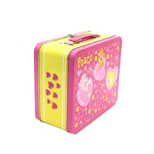 Màu Hồng Lớn Kim Loại Phân Hủy Sinh Học <span class=keywords><strong>Container</strong></span> Thực Phẩm Bento Trưa Tin Box - Product Image 1