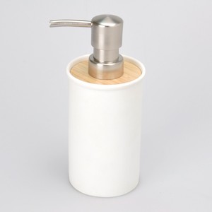 Classic Poly White Cylinder Shape <b>Soap</b> Dispenser - Product Image 1