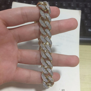 Hip Hop Bijoux En Laiton cz Paver de Nouveaux <span class=keywords><strong>Bracelets</strong></span> En <span class=keywords><strong>Or</strong></span> <span class=keywords><strong>Blanc</strong></span> Modèles pour Hommes Conçoit Des Images - Product Image 3
