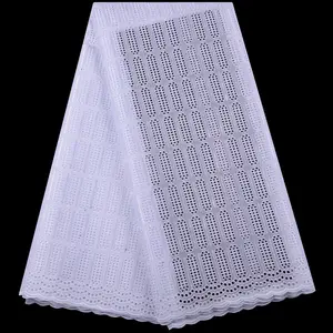 Best Quality African Lace Fabric White Color Swiss Voile Lace High Quality Embroidery French Mesh 2019 Nigeria Lace Fabric 1434