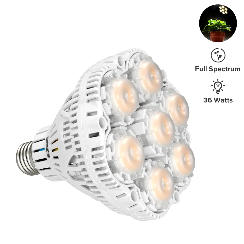 SANSI 15w 24w 36w Full Spectrum Led Grow Light Ceramic Plant Bulb Lamp for Vertical Farming