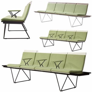Silla <span class=keywords><strong>de</strong></span> espera <span class=keywords><strong>de</strong></span> contrachapado curvo, asiento <span class=keywords><strong>de</strong></span> aeropuerto, H63A-3F-V, diseño <span class=keywords><strong>de</strong></span> España - Product Image 1
