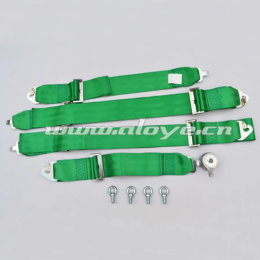 UNIVERSAL Racing Harness Green Color 3インチCar Safety Seat Belt