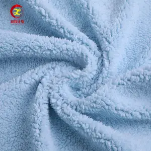 Chine usine 100 poly tricot tissu polaire brosse à poils longs en peluche bio tissu