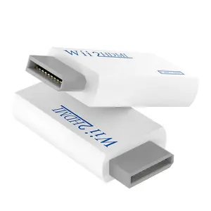 Conector wii para porta hdmi, com adaptador de áudio, conversor wii2hdmi full hd 480p 720p 1080p adaptador conversor hdtv