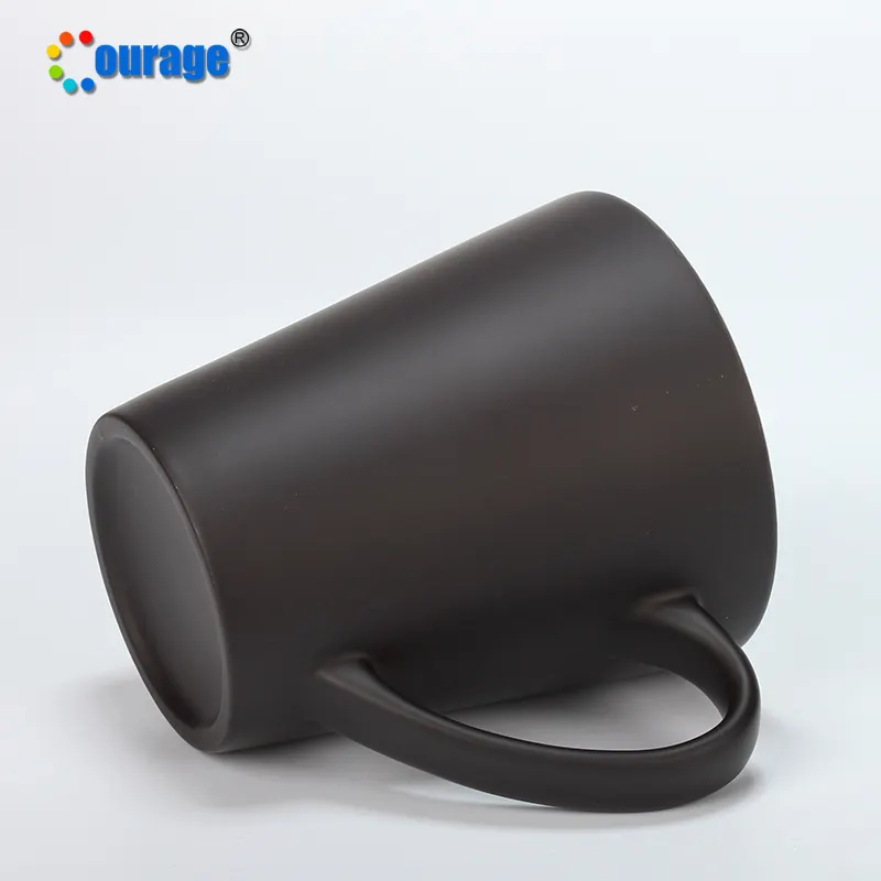 12oz Promotion gift conic black magic mug color changing sublimation mug ceramic