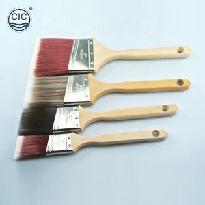 Jeu de pinceaux de peinture avec manche en bois, 20 pièces, kit avec ceinture plate, coloris violet - Product Image 2