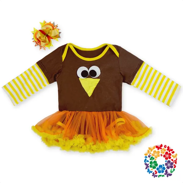 Hot Sale Baby Girl Romper Set Baby Clothes Ruffles Romper With The Animal Long SleevesためHalloween