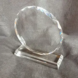 Diseño Popular barato mano cristal trofeo de recuerdo regalo HBL-NA40