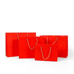 Bolsa de papel roja de regalo de Navidad, gran oferta