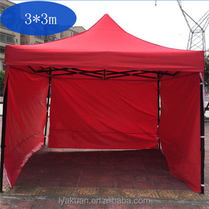 3M * 3M Metalen Frame Fair Opvouwbare Luifel Aangepaste Promotionele Evenement Reclame Logo Gevouwen Gazebo Marquee Tent