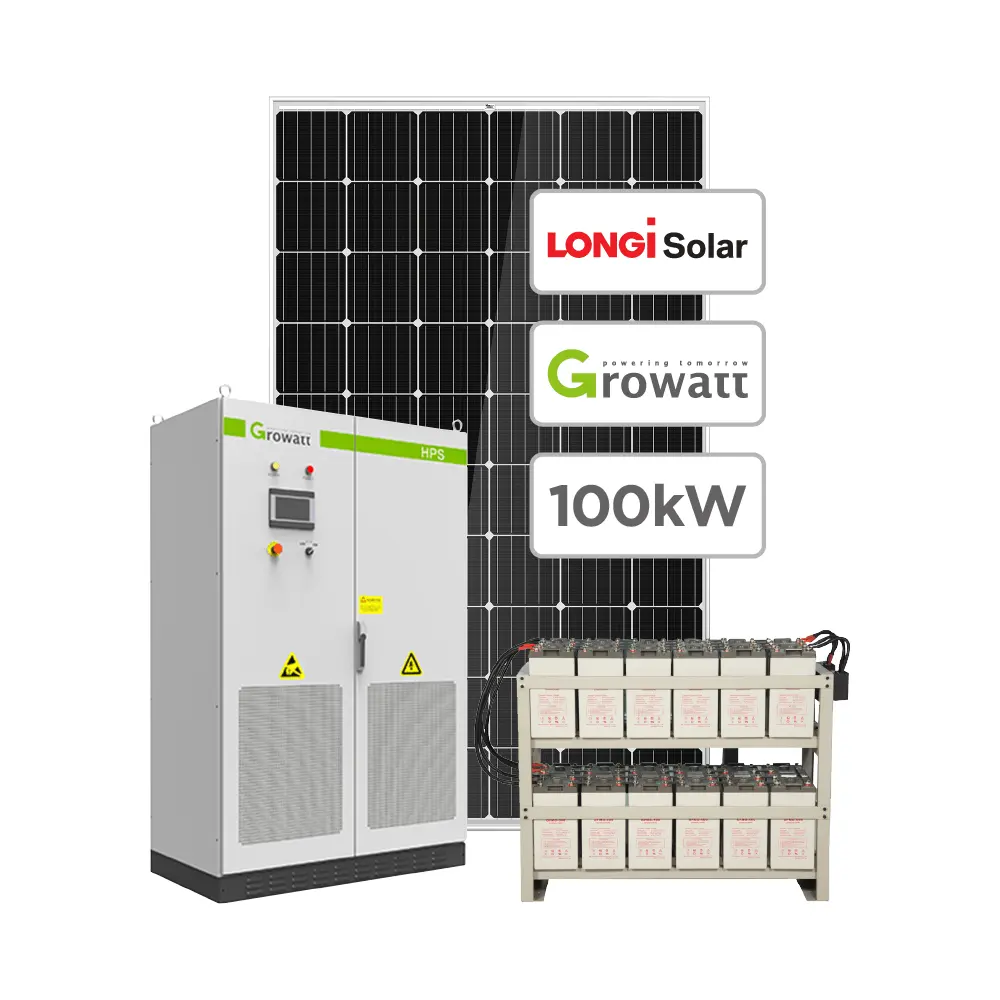 Sunpal 100000 Watt güneş paneli 100KW hibrid güneş sistemi 100 KW fiyat