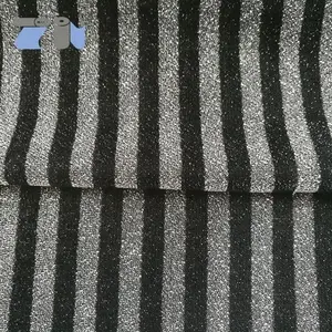 Colorful Stripe american jijimi Stripe lurex metallic american knitted fabric