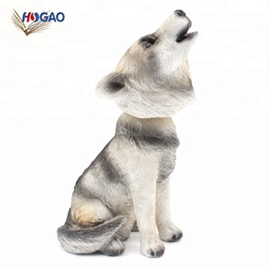 OEM اليدوية الطفولة الذاكرة bobblehead أرقام سطح المكتب الراتنج لوحة الذئب مزركشة رئيس ل سيارة المنزل مكتب ديكور - Product Image 2