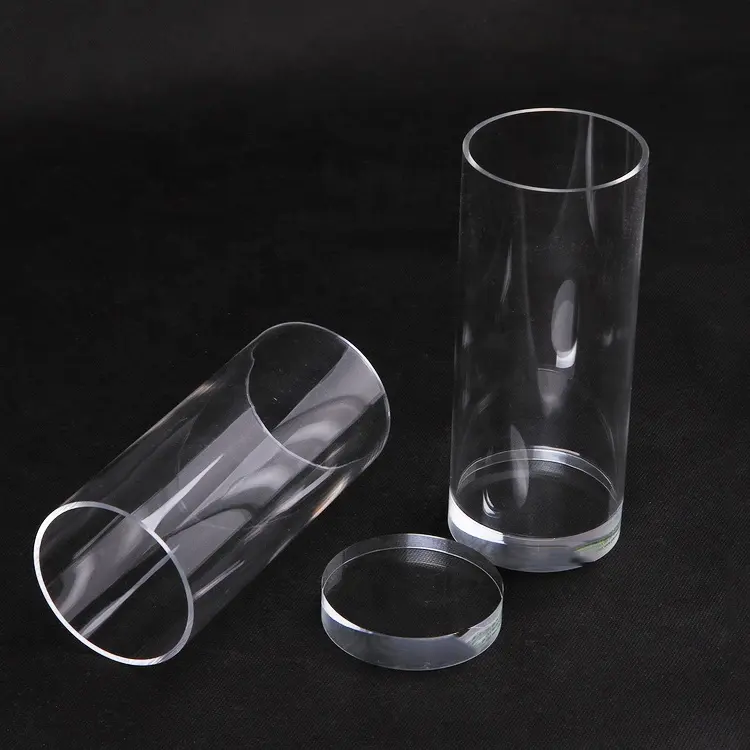 Nuevos productos de jarrón de plástico acrílico de gran diámetro