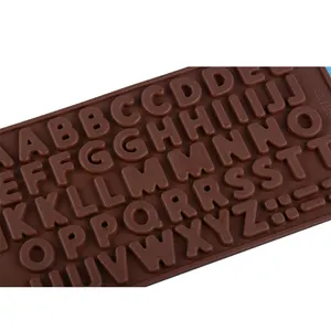 Bestseller Alfabet Letters Nummers Ontwerp Unieke Chocolade Mallen Siliconen