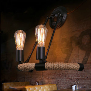 <span class=keywords><strong>Applique</strong></span> murale vintage en <span class=keywords><strong>corde</strong></span> de chanvre semi-circulaire, <span class=keywords><strong>applique</strong></span> murale industrielle - Product Image 2