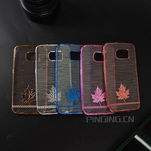<span class=keywords><strong>El</strong></span> producto más nuevo hoja de arce galvanoplastia caso suave de tpu para samsung <span class=keywords><strong>galaxy</strong></span> S6 Borde - Product Image 3