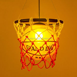 Lampadario Vintage a Forma di Pallone da Basket, Lampada a Sospensione con Gabbia in Acrilico - Product Image 2