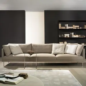 Bộ Sofa Vải Châu Âu Sang Trọng Hiện Đại 3 Chỗ Ngồi Bộ Sofa Mỏng Đồ Nội Thất Phòng Khách