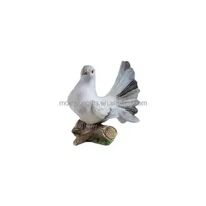 Figurine de pigeon en porcelaine, magnifique accessoire en céramique, personnalisable, amovible