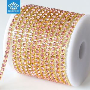 도매 Densify 골드베이스 보석 라인 석 체인 트림 의류 장식 - Product Image 2